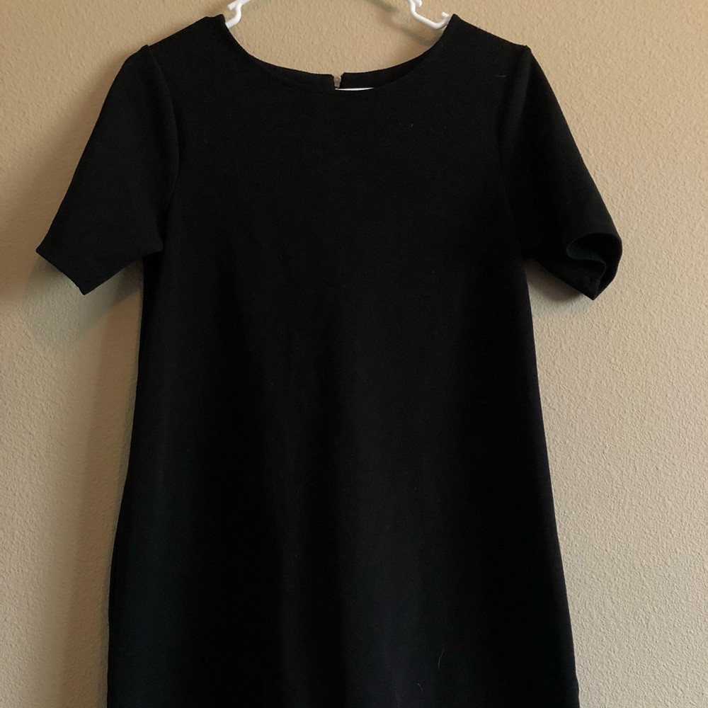 Little black dress. Short sleeve dress